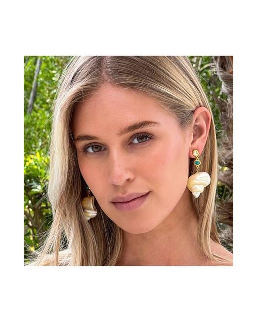 Sequin Natural Loulou Statement Earrings