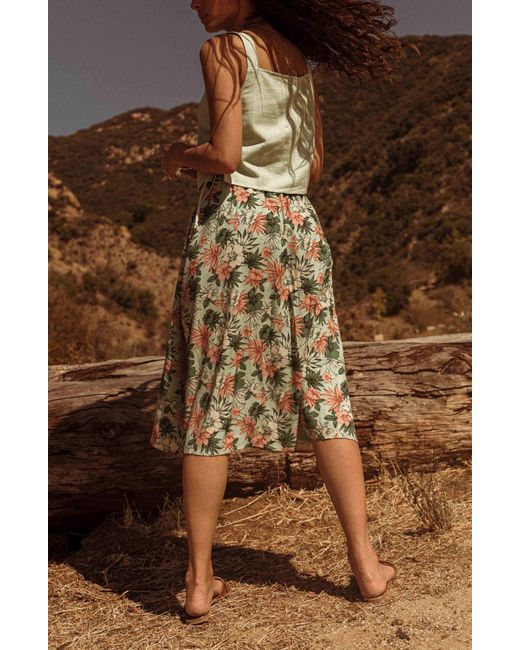 Lost + Wander Lost + Wander Island Hopper Floral Skirt in Brown | Lyst