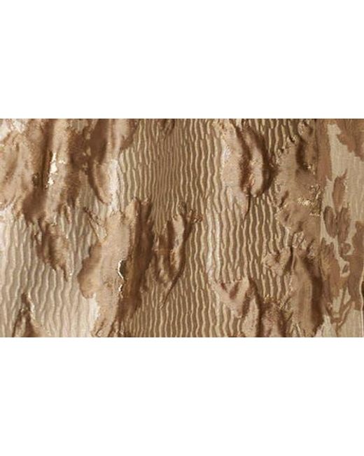 Donna Karan Natural Metallic Jacquard Ballgown