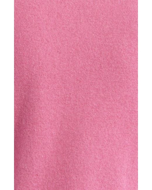 Caslon Pink Raglan Sleeve Wool & Cashmere Sweater
