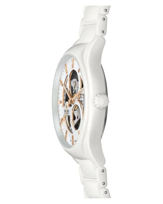 Rado White True Round Automatic Open Heart Bracelet Watch