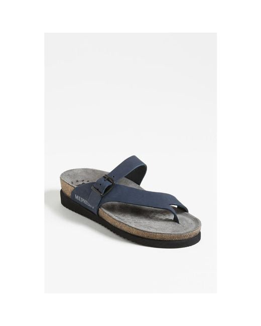 Mephisto Blue Helen Toe Loop Sandal