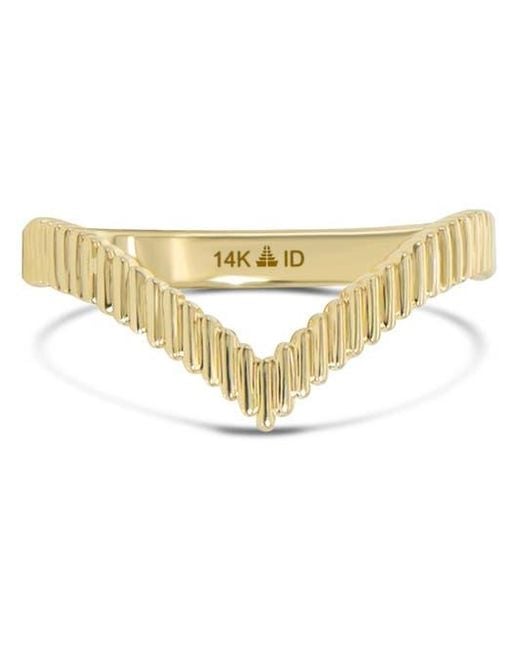 DEVATA Metallic Chevron Ring