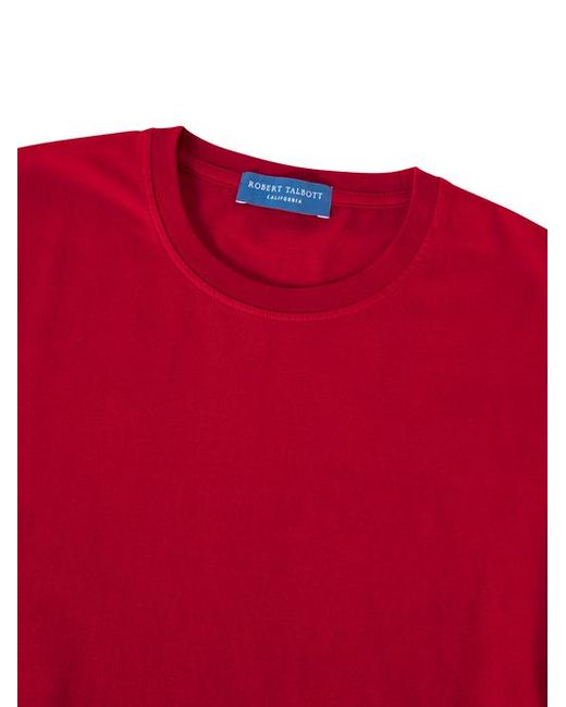 Robert Talbott Red Stretch Jersey Dean Tee for men