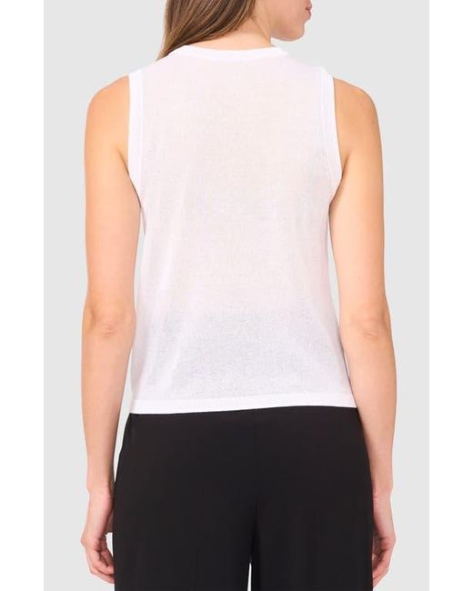 Halogen® White Sequin Detail Sleeveless Sweater