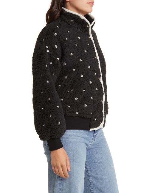 The Great The Blackbird Floral Embroidery High Pile Fleece Jacket