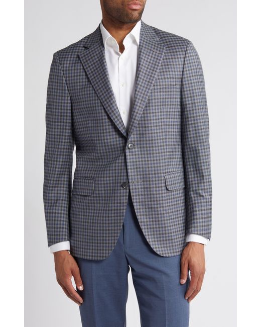 Peter Millar Gray Flynn Classic Check Wool & Silk Blend Sport Coat for men