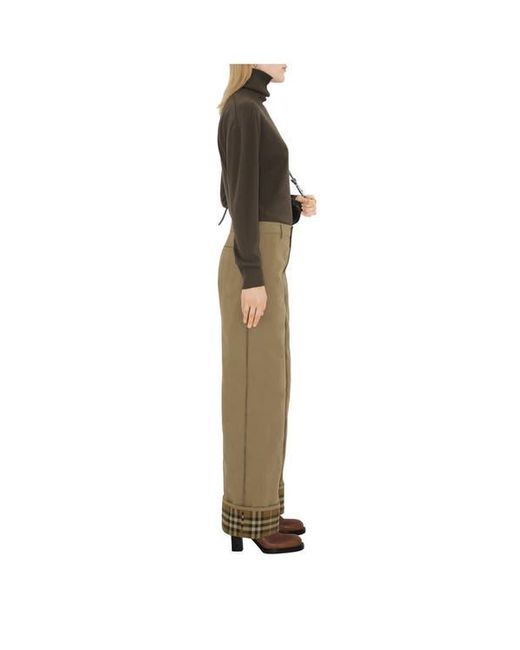 Burberry Natural Cotton Nylon Trousers