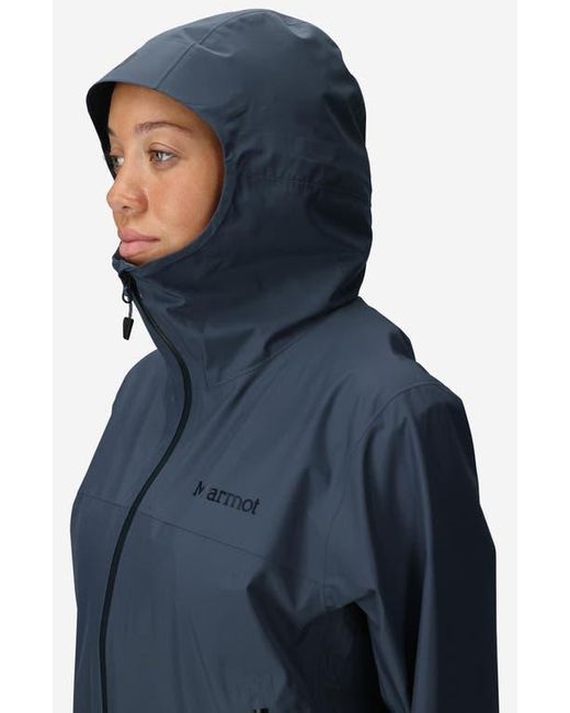 Marmot Blue Minimalist Pertex Waterproof Hooded Jacket