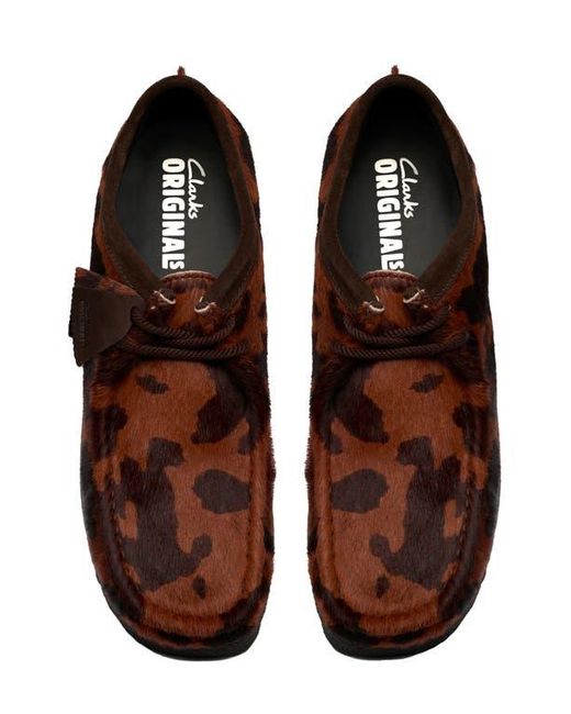 Clarks Wallabee Genuine Calf Hair Chukka in Brown for Men | Lyst
