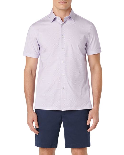 Bugatchi Milo Ooohcotton Dot Print Short Sleeve Button-up Shirt in ...