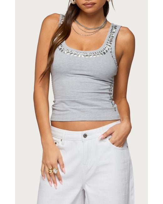 Edikted Blue Studded Tank