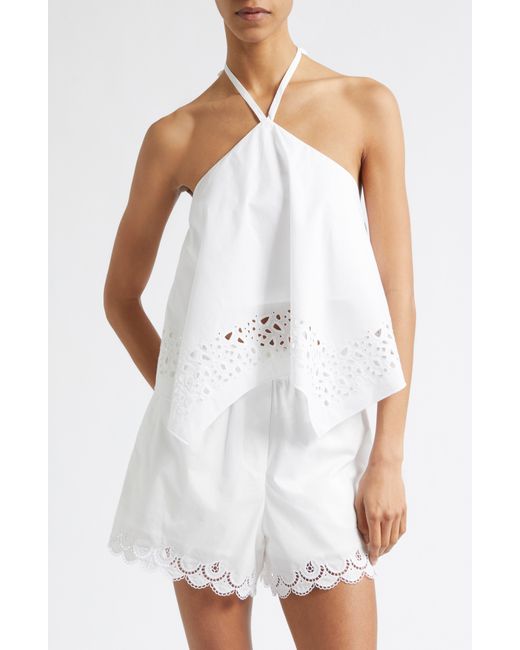 A.L.C. White Aleia Halter Top