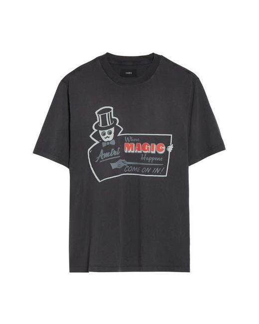 Amiri Black Oversize Magic Graphic T-Shirt for men