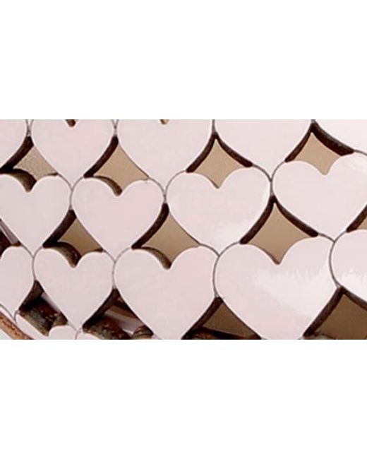 Badgley Mischka Pink Omni Laser-Cut Heart Sandal