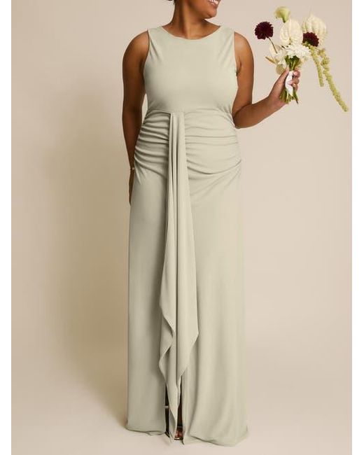 Six Stories Natural Drape Gathered Sleeveless Stretch