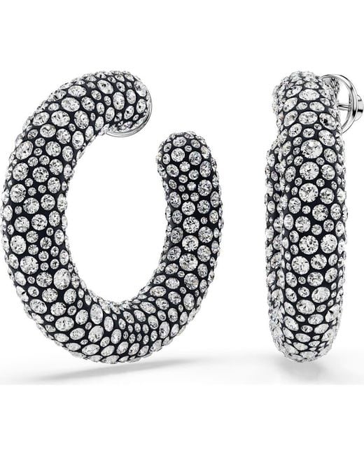 Swarovski Black Sublima Hoop Earrings