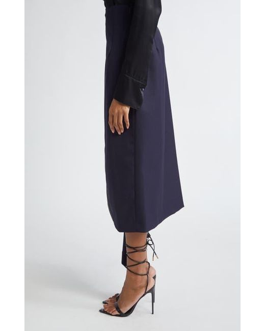 Monse Blue Double Zipper Midi Skirt