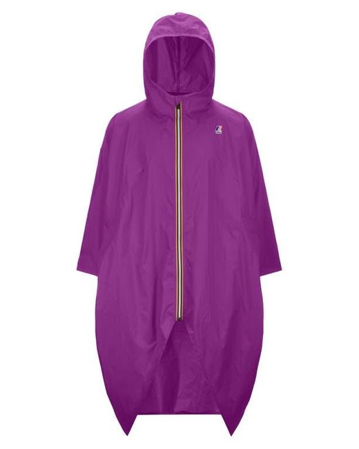 K-Way Purple Rennes Waterproof Packable Rain Poncho