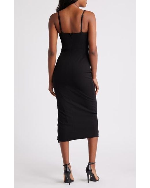 Lulus 3D Floral Appliqu Stretch Cocktail Dress in Black | Lyst Lulus 3D Floral Appliqu Stretch Cocktail Dress in Black | Lyst