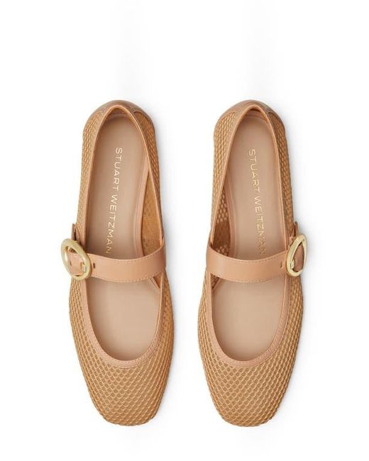 Stuart Weitzman Natural Arabella Mary Jane Flat