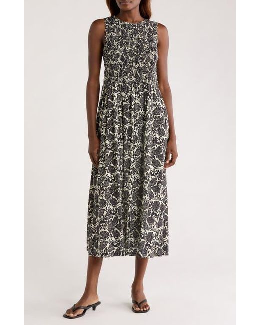 MELLODAY Multicolor Smocked Sleeveless Maxi Dress