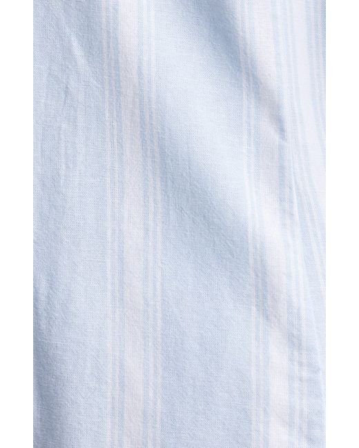 Caslon Blue Caslon(r) Stripe Linen Blend Blazer