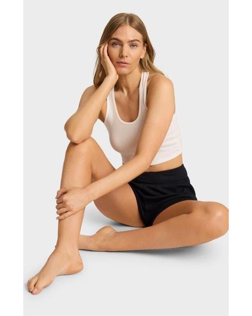 Commando Black Better Than Basic Racerback Crop Rib Tank