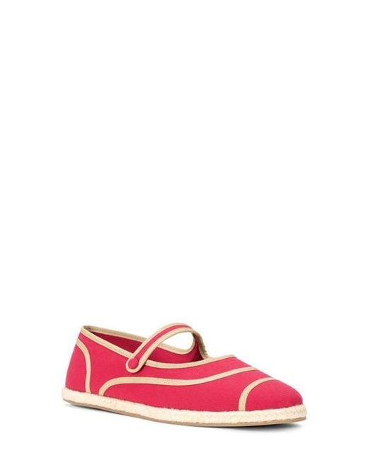 Staud Pink Nora Espadrille Flat