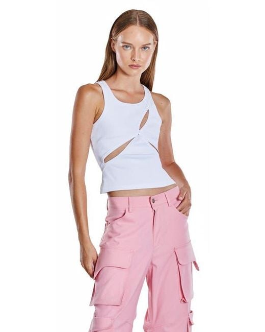 MOTHER OF ALL Pink Ariel Rib Top