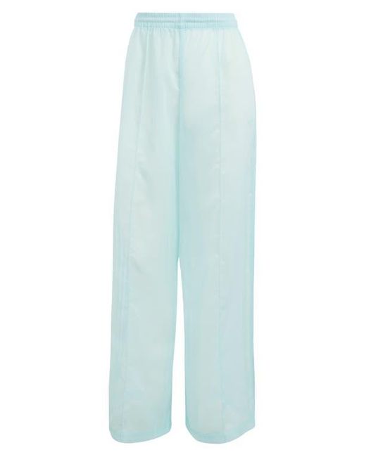 Adidas Originals Blue 3-Stripes Sheer Wide Leg Track Pants