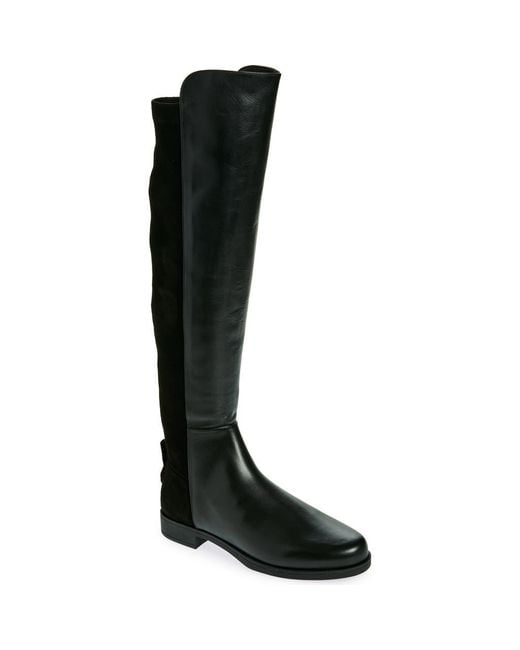 Larroude Black Bergen Over The Knee Boot