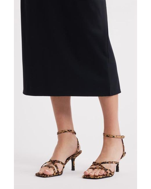 Open Edit White Remington Ankle Strap Sandal