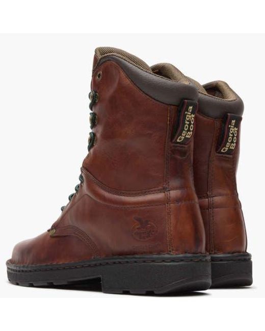 Georgia Boot Brown Padded Eagle Light Work Boot for men