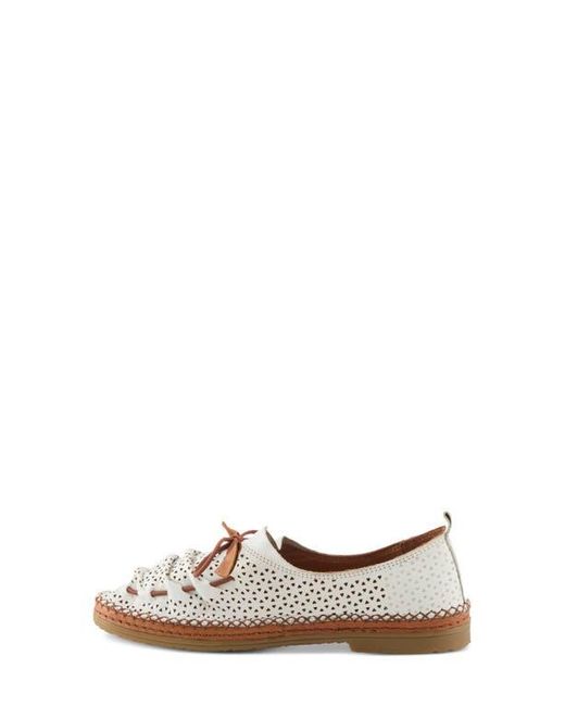 Spring Step White Berna Perforated Loafer