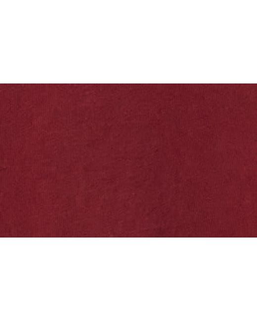 Michael Stars Red Kailee Long Sleeve V-Neck Cotton T-Shirt