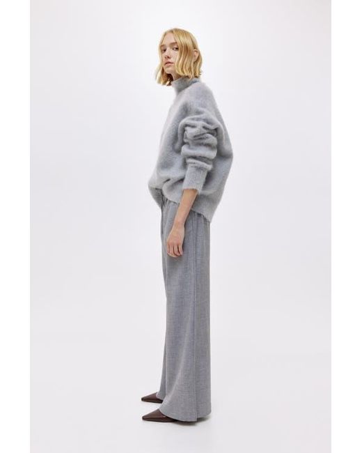 H&M Gray Flared Drawstring Trousers