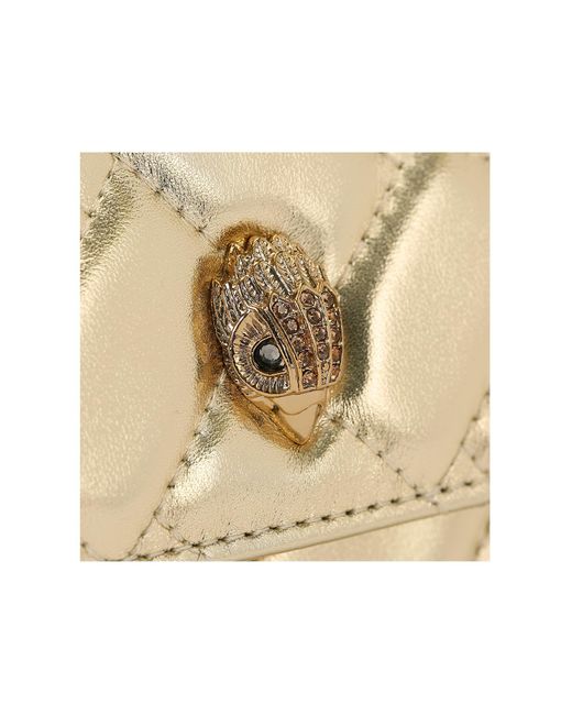 Kurt Geiger Natural Extra Mini Kensington Quilted Leather Wallet On A Chain