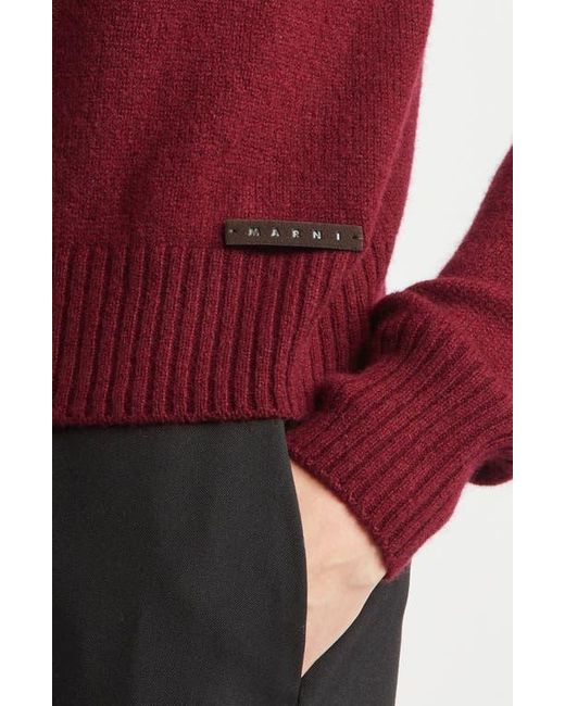 Marni Red Open Back Logo Sweater