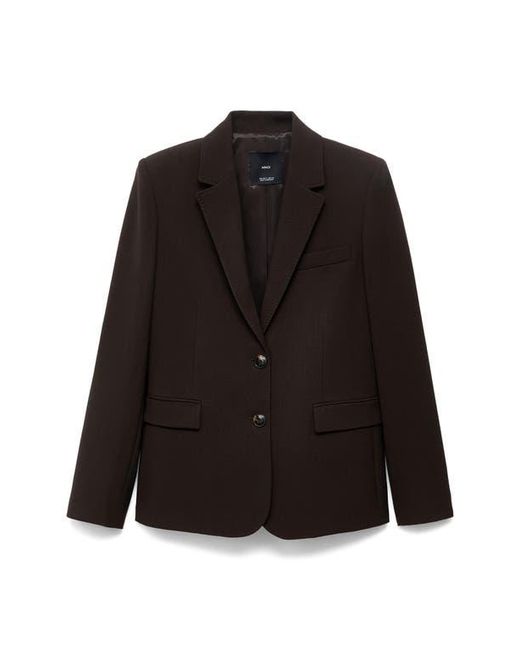 Mango Black Straight Fit Blazer