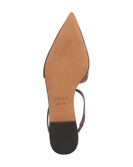 Vince Brown Gilia Strappy Pointed Toe Flat Mule