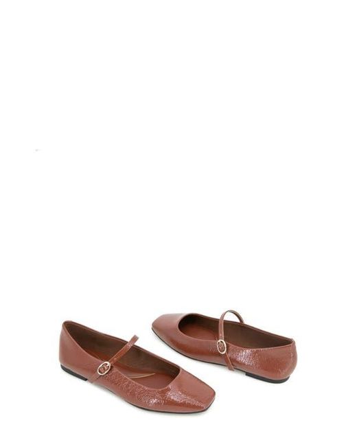Kenneth Cole Brown Jasper Mary Jane Flat