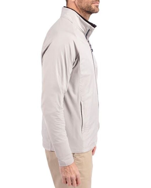 Cutter & Buck Gray Adapt Knit Full Zip Jacket for men