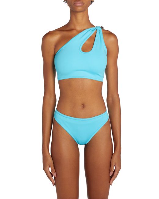 Bottega Veneta Cutout One shoulder Two piece Swimsuit In Blue Lyst