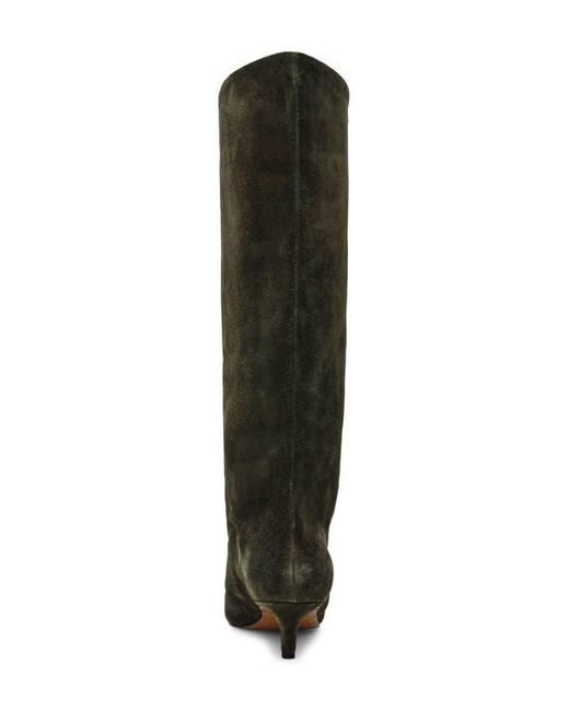Steve Madden Black Luca Kitten Heel Knee High Boot