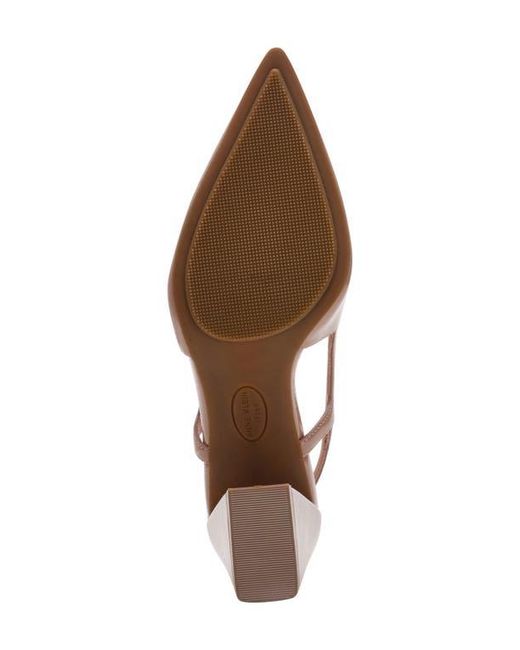 Anne Klein Brown Renatta Slingback Pointed Toe Pump