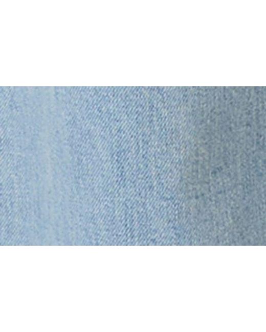 PAIGE Blue Sofia Braided Patch Pocket Split Hem Flare Jeans