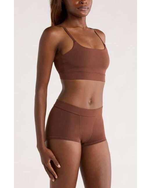 OXER Brown Luxe Bold Stretch Modal Boyshorts