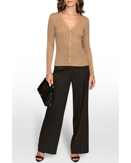 Donna Karan Black Metallic Cardigan