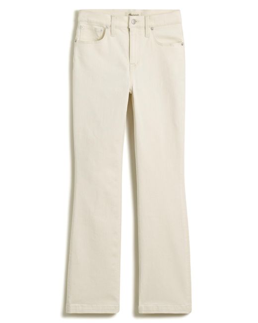 Madewell White Kick Out Crop Mid Rise Jeans